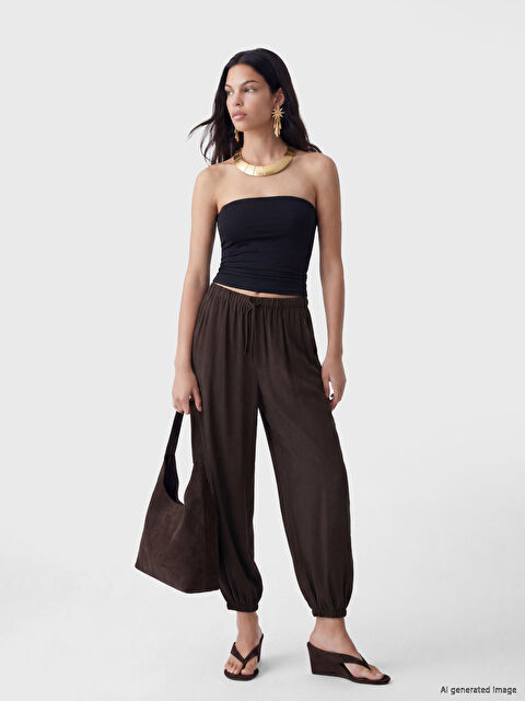 LCW Vision Beli Lastikli Kadın Jogger Pantolon