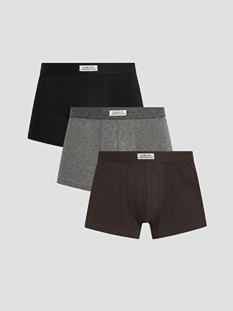 LC WAIKIKI Standart Kalıp Pamuklu Esnek Erkek Boxer 3'lü  - S6A697Z8-L8N
