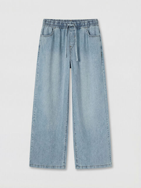 XSIDE Beli Lastikli Wideleg Kadın Jean Pantolon