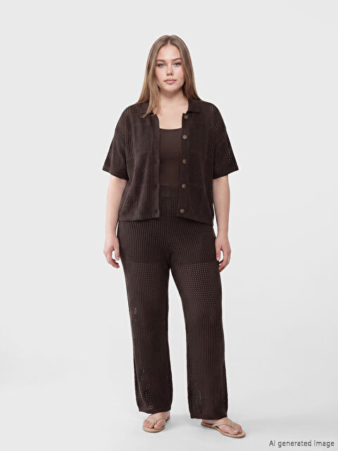 Soulife Beli Lastikli Ajurlu Kadın Pantolon