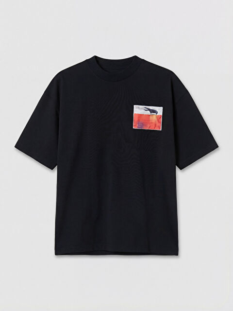 XSIDE Bisiklet Yaka Nakışlı Erkek Tişört