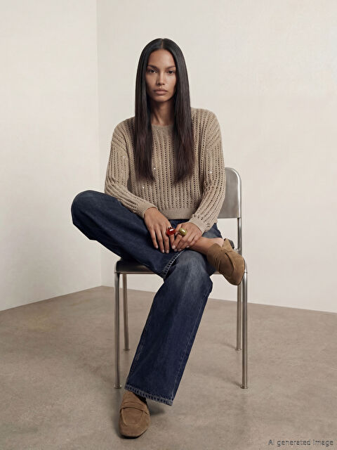 LCW Vision Bisiklet Yaka Ajurlu Kadın Triko Kazak - S6ON52Z8-D2J