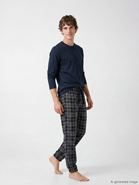 LC WAIKIKI Standart Kalıp Ekose Erkek Pijama Alt