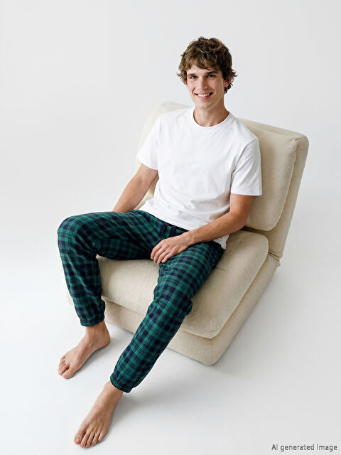 LC WAIKIKI Standart Kalıp Ekose Erkek Pijama Alt