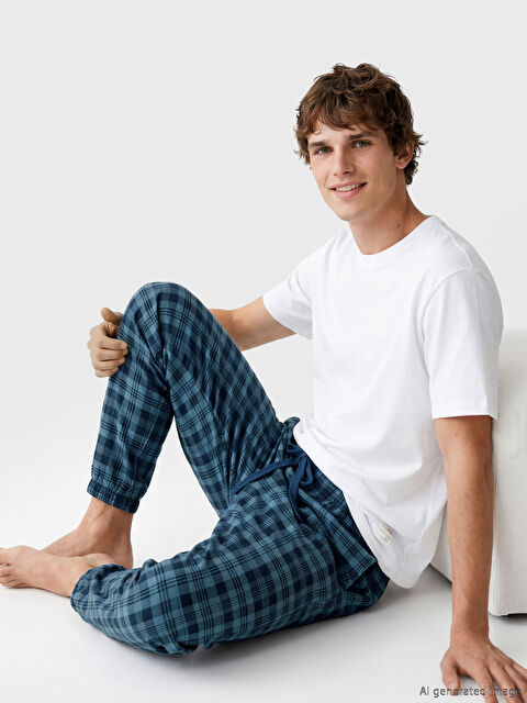 LC WAIKIKI Standart Kalıp Ekose Erkek Pijama Alt