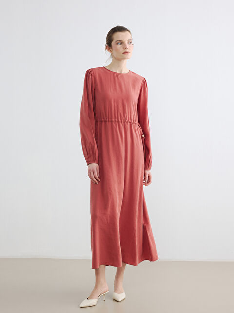 LCW EVERYDAY Bisiklet Yaka Belden Oturtmalı Elbise