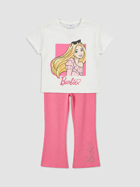 LCW Kids Barbie Lisanslı Kız Çocuk Takım - S6A716Z1-R9J