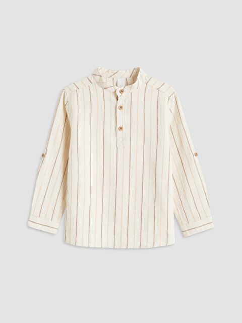 LCW Kids Hakim Yaka Çizgili Erkek Çocuk Gömlek - S6D720Z1-LHB