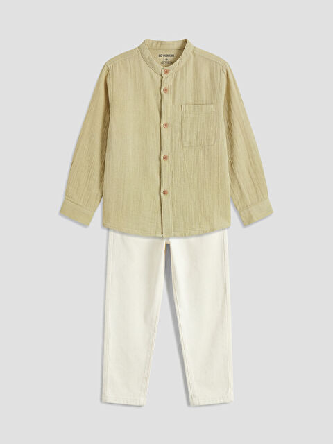 LCW Kids Hakim Yaka Erkek Çocuk Gömlek ve Pantolon	 - S6B724Z1-FHW