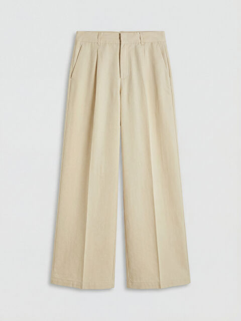 LCW Vision Yüksek Bel Geniş Paça Kadın Kumaş Pantolon