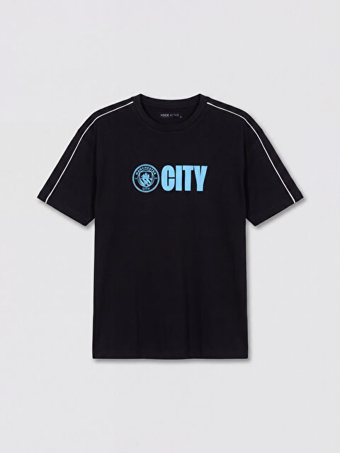 XSIDE ACTIVE Bisiklet Yaka Manchester City Baskılı Erkek Tişört