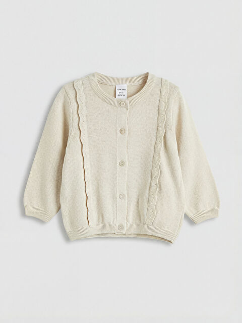 LCW baby Kız Bebek Basic Triko Hırka - S6B729Z1-FDL