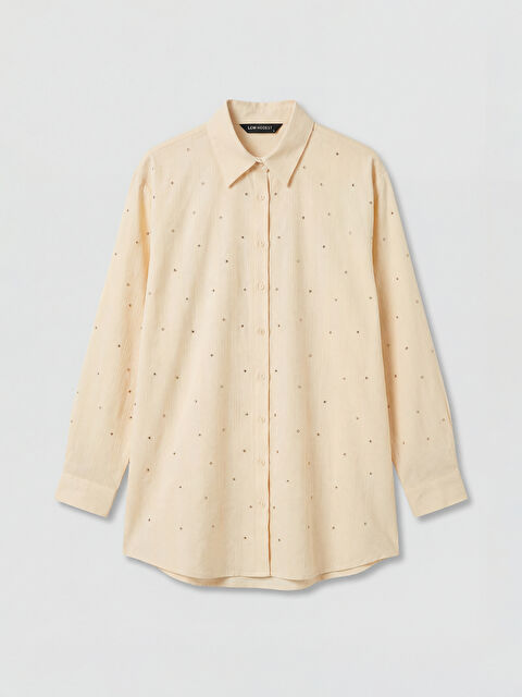 LCW Modest Taşlı Kadın Gömlek Tunik - S6E731Z8-1FK