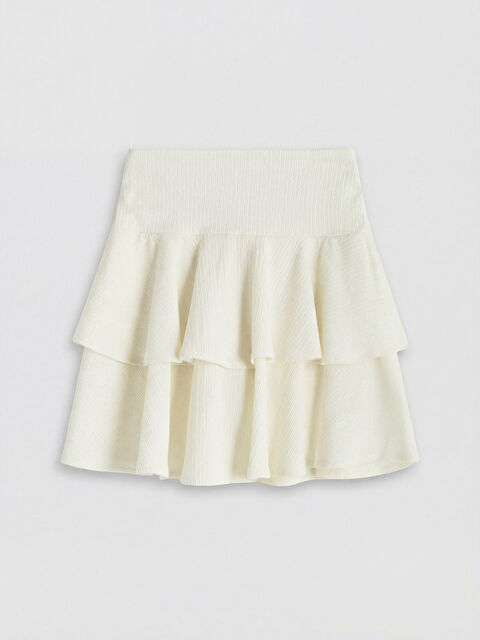 LCW Vision Dokulu Katkat Mini Etek