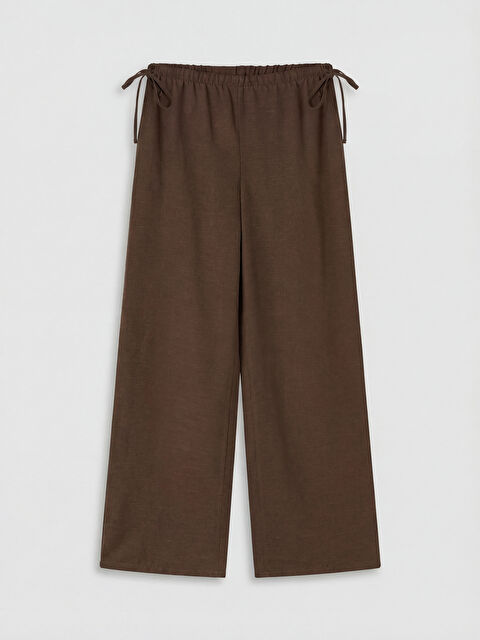 LCW Comfort Beli Lastikli Keten Karışımlı Kadın Pantolon