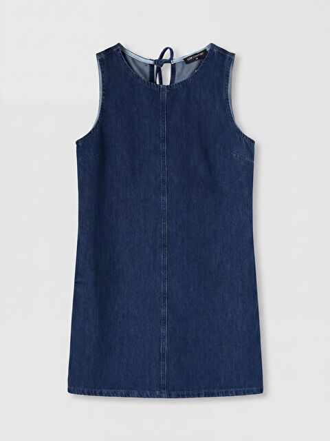 LCW Comfort Bisiklet Yaka Mini Jean Elbise