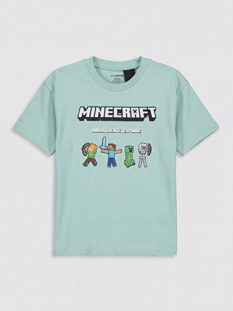LCW Kids Minecraft Baskılı Erkek Çocuk Tişört