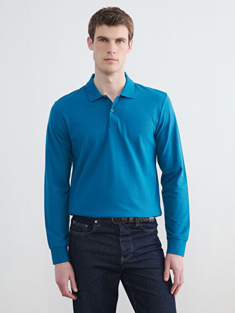 LCWAIKIKI Classic Polo Yaka Uzun Kollu Pike Erkek Tişört		
 - S6D740Z8-HGK