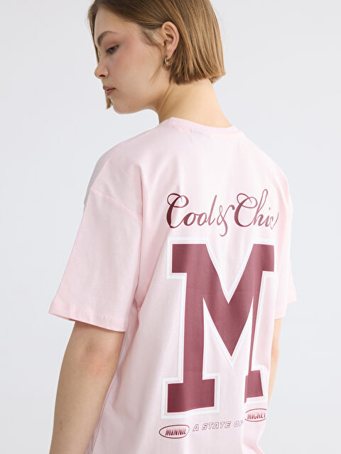 XSIDE Bisiklet Yaka Mickey Mouse Baskılı Kadın Tişört