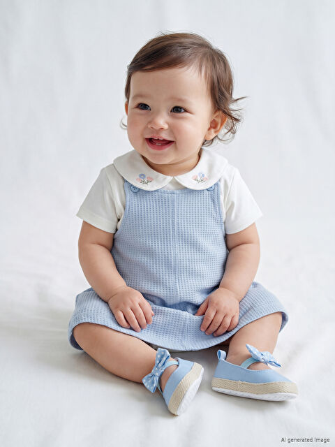 LCW baby Kız Bebek Salopet Elbise ve Tişört