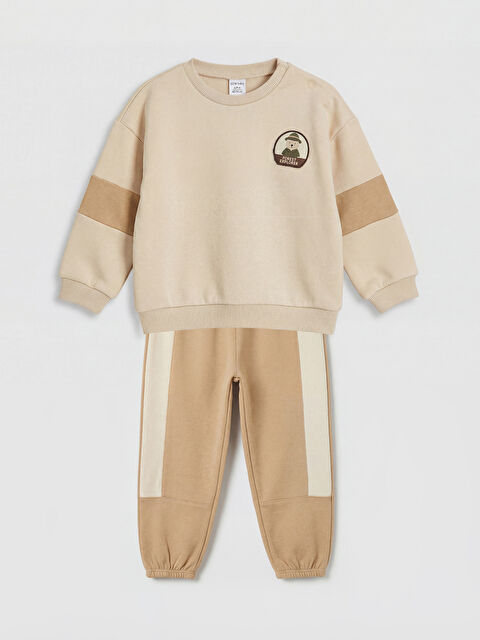 LCW baby Nakışlı Erkek Bebek Eşofman Takımı - S6C756Z1-V5X