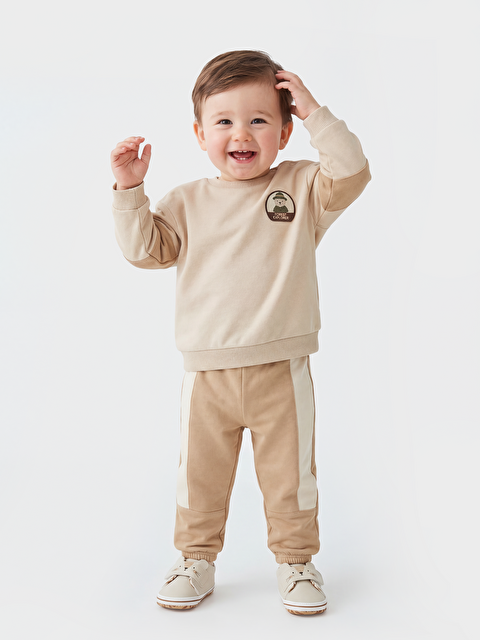 LCW baby Nakışlı Erkek Bebek Eşofman Takımı - S6C756Z1-V5X