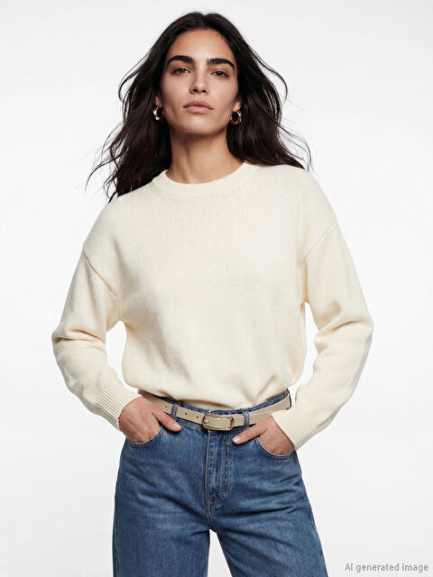 LCW Vision Bisiklet Yaka Kadın Triko Kazak - S6B758Z8-FDU