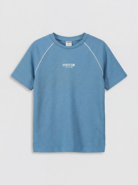 LCW Kids Bisiklet Yaka Baskılı Erkek Çocuk Tişört - S6F758Z1-R2P