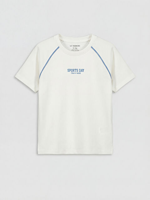 LCW Kids Bisiklet Yaka Baskılı Erkek Çocuk Tişört - S6F758Z1-R9J