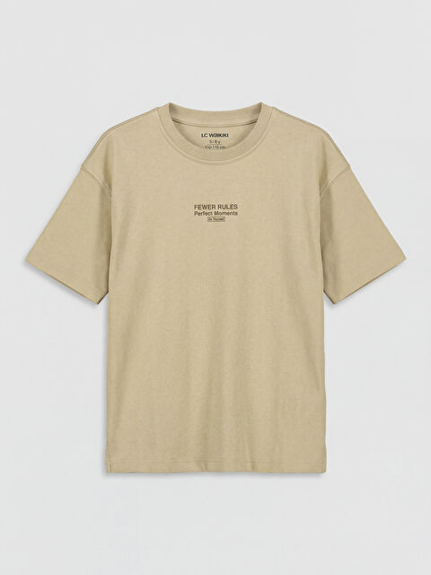 LCW Kids Bisiklet Yaka Baskılı Erkek Çocuk Tişört - S6A758Z1-FHW