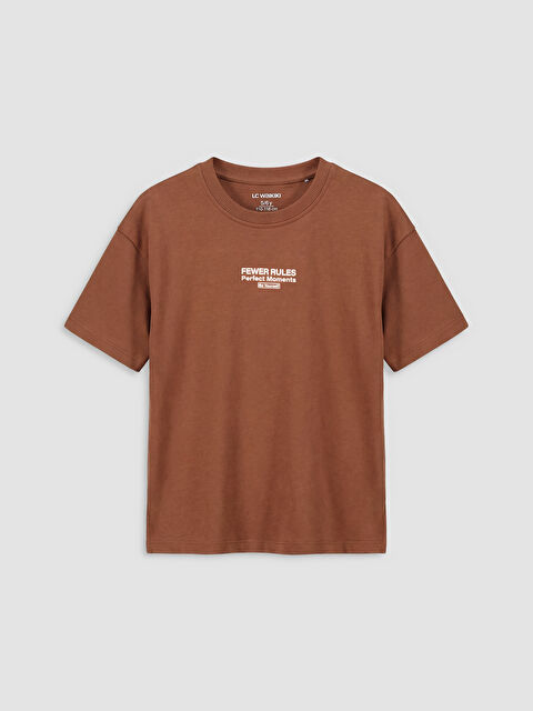 LCW Kids Bisiklet Yaka Baskılı Erkek Çocuk Tişört - S6A758Z1-R1Q