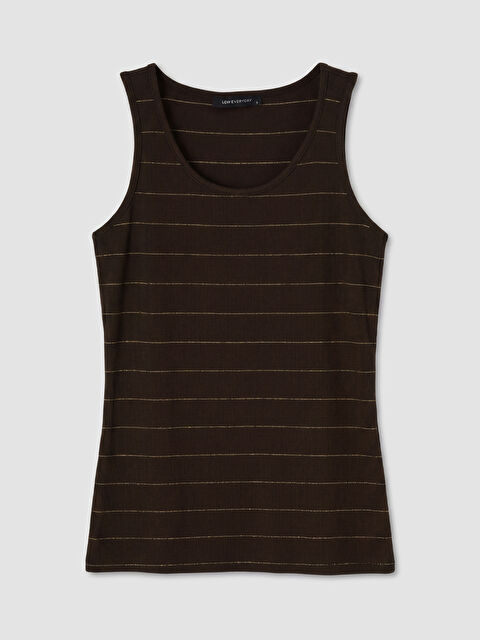 LCW EVERYDAY U Yaka Çizgili Kadın Atlet