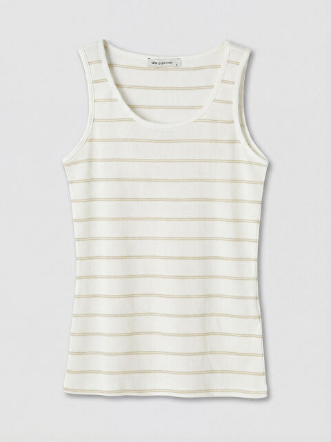 LCW EVERYDAY U Yaka Çizgili Kadın Atlet