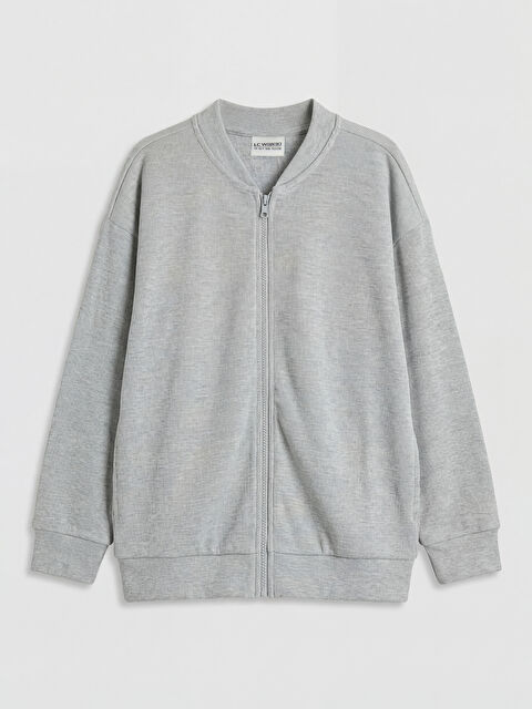 LCW Kids Kolej Yaka Erkek Çocuk Fermuarlı Sweatshirt - S6A767Z4-DD0