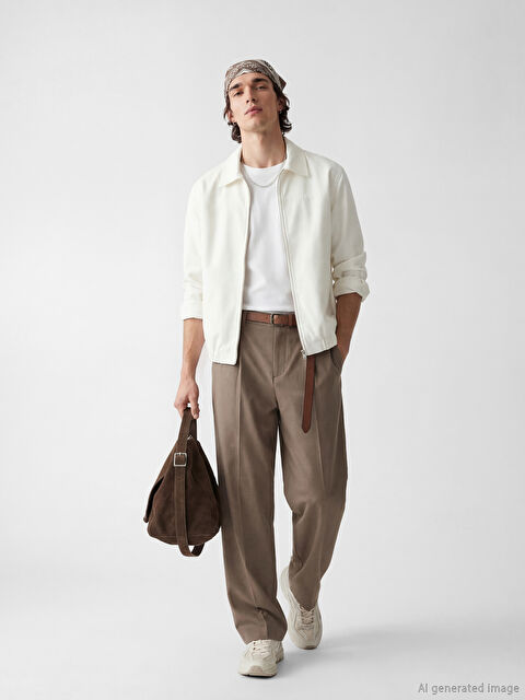 XSIDE Rahat Kalıp Erkek Pileli Kumaş Pantolon - S6E769Z8-PSD