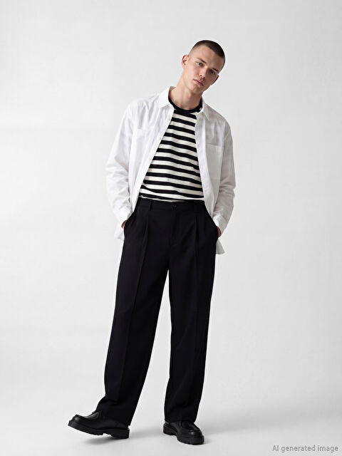 XSIDE Rahat Kalıp Erkek Pileli Kumaş Pantolon - S6E769Z8-RQL