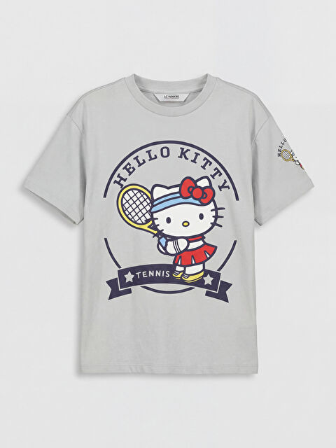 LCW Kids Bisiklet Yaka Hello Kitty Baskılı Kız Çocuk Tişört - S6B770Z4-FLG