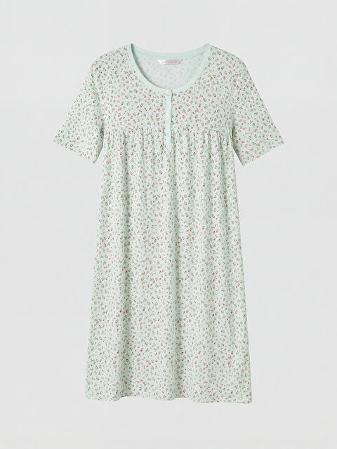 LCW DREAM Bisiklet Yaka Çiçekli Kadın Gecelik