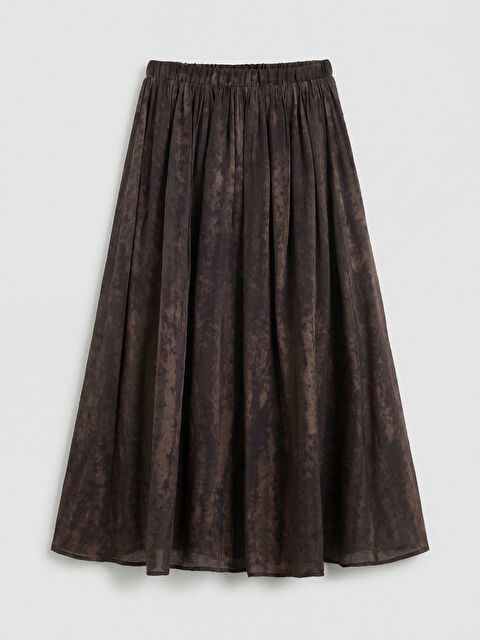 LCW Modest Beli Lastikli Desenli Kloş Etek - S6B779Z8-LQY