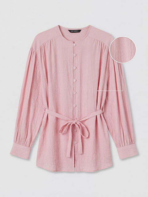 LCW Modest Krinkle Kadın Gömlek Tunik