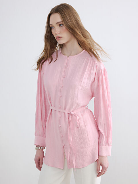 LCW Modest Krinkle Kadın Gömlek Tunik