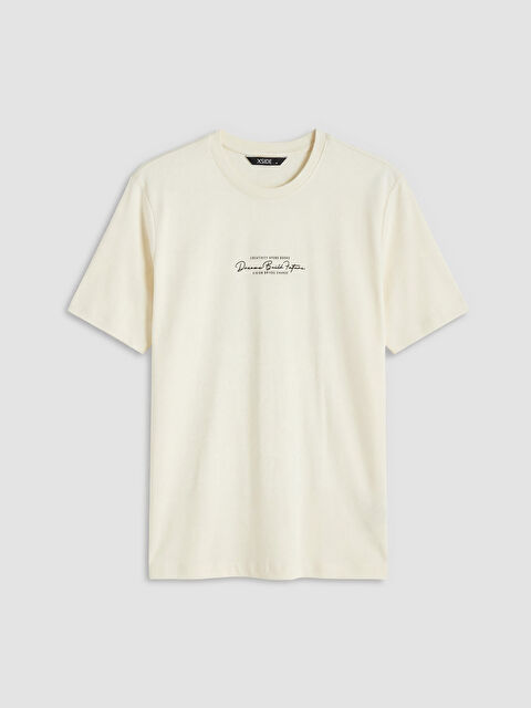 XSIDE Bisiklet Yaka Baskılı Erkek Tişört