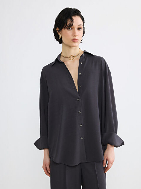 Soulife Loose Fit Kadın Gömlek - S6E786Z8-CTH