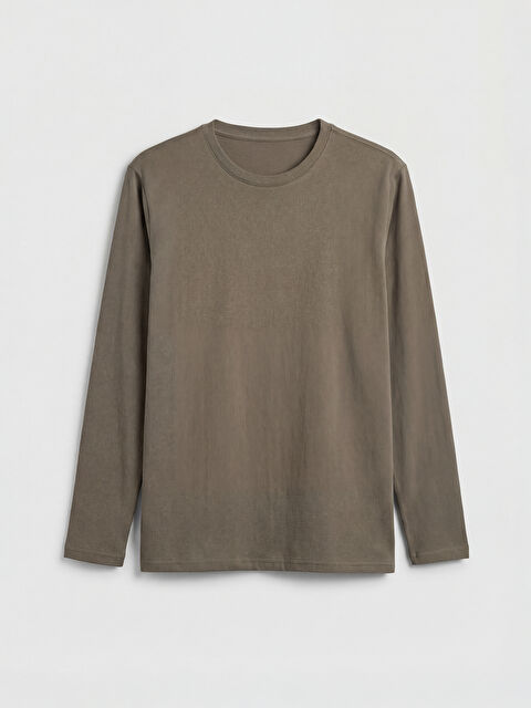 LC WAIKIKI Bisiklet Yaka Uzun Kollu Erkek Pijama Üstü - S6E787Z8-R1T