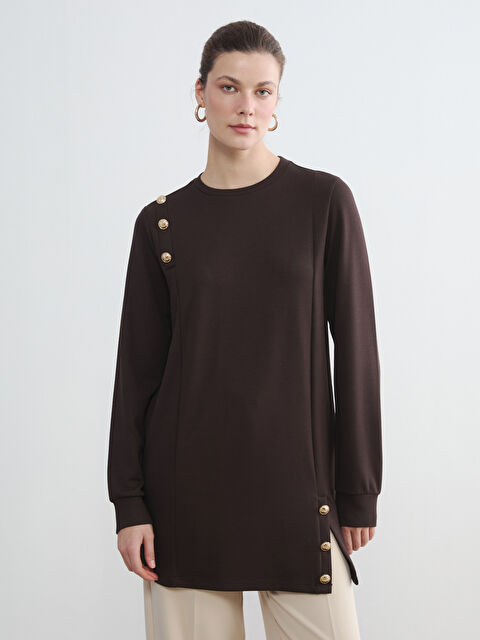 LCW EVERYDAY Bisiklet Yaka Kadın Sweatshirt Tunik	 - S6E788Z8-HMK