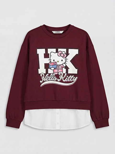 LCW Kids Hello Kitty Baskılı Kız Çocuk Soft Touch Sweatshirt - S6A789Z4-HEN