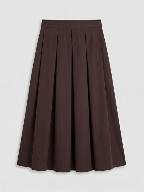 LCW Vision Beli Fermuarlı Pileli Etek - S6F792Z8-1UP