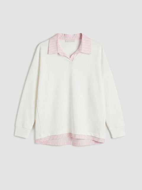 Natuvera Gömlek Yaka Çizgili Bluz - S6C797Z8-V9H