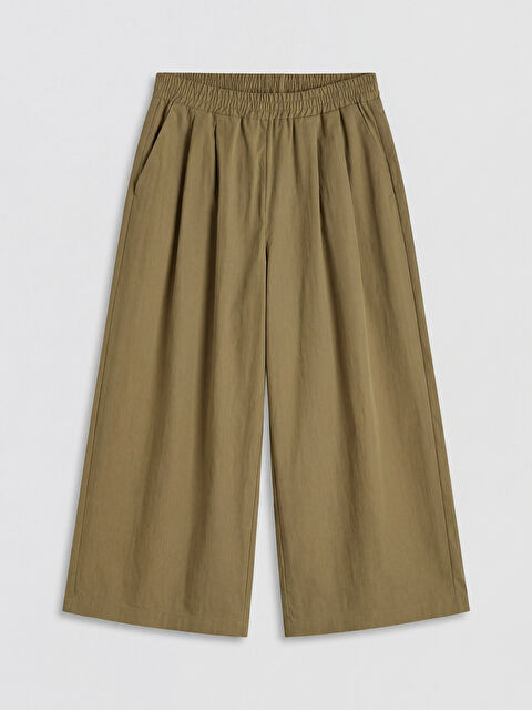 LCW Vision Beli Lastikli Pileli Kadın Pantolon