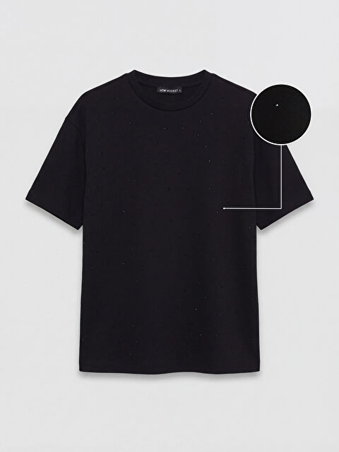 LCW Modest Taşlı Soft Touch Kadın Tişört - S6A811Z8-CVL